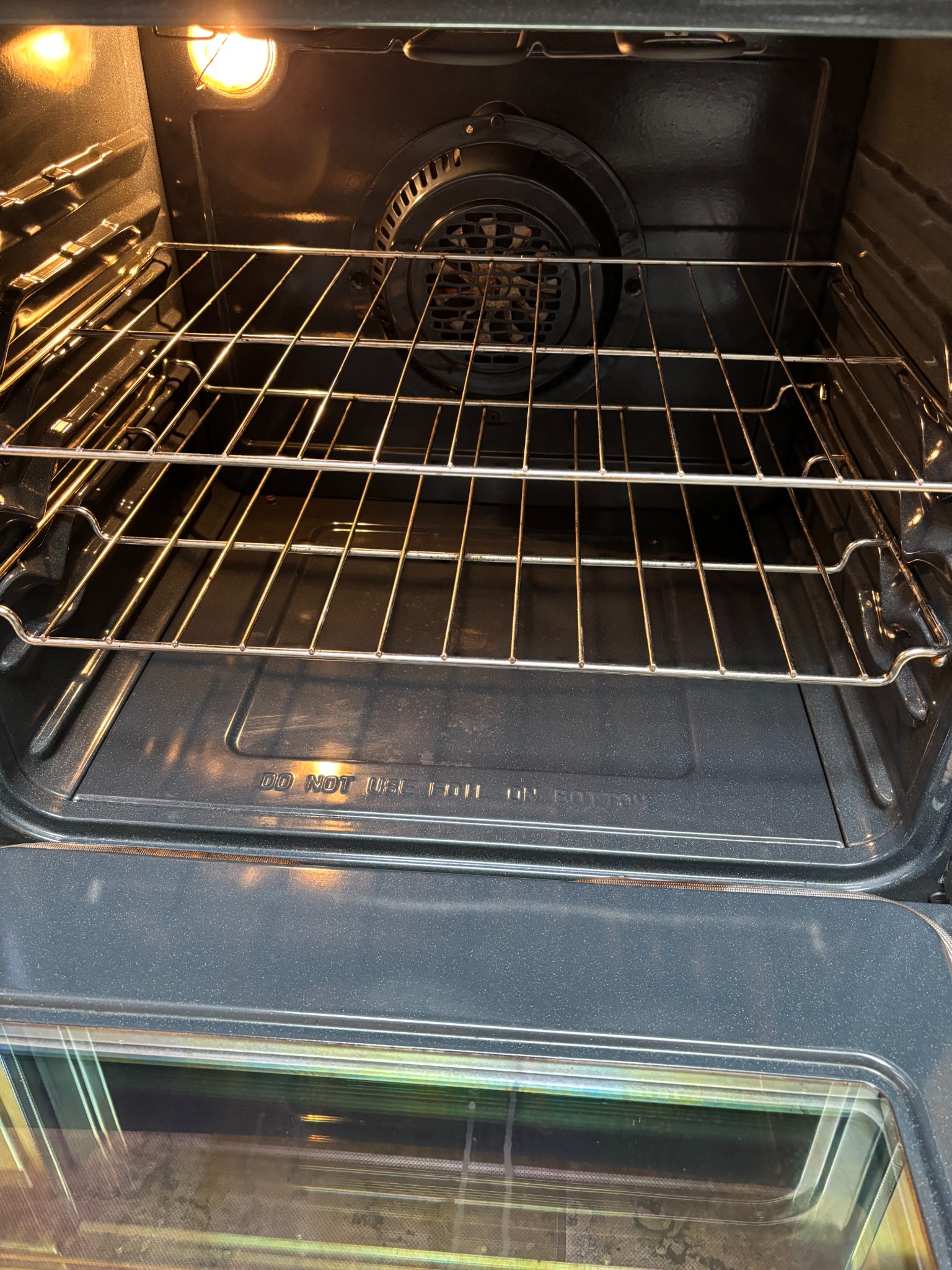 After: oven interior cleaned